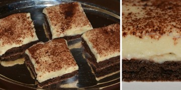 Pan di Spagna al cacao con crema di vaniglia